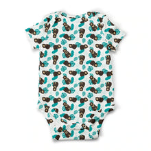 Load image into Gallery viewer, Chubby Phat Kisses -  Short Sleeve Rompers 100% GOTS Certified Organic Cotton