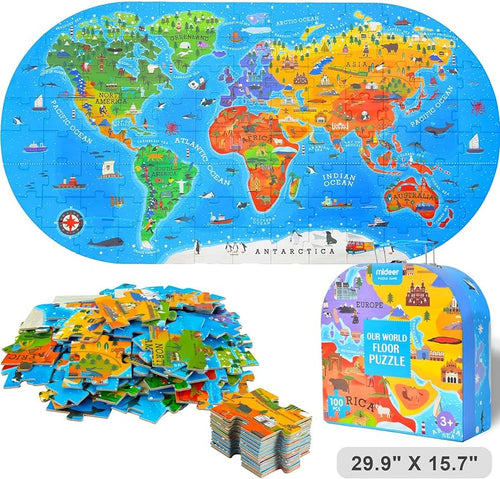 Mideer World Map Puzzle 100pcs