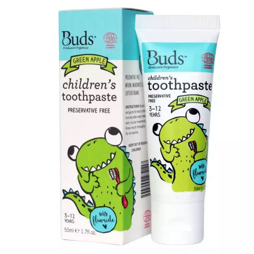 [Green Apple] Buds Children's Toothpaste With Fluoride (3-12 years old)