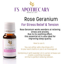 Load image into Gallery viewer, FS Apothecary Essential Oil Rose Geranium