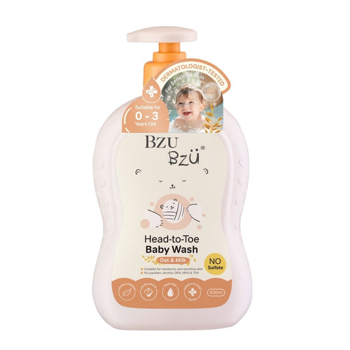 BzuBzu Head-To-Toe Baby Wash Oat+Milk