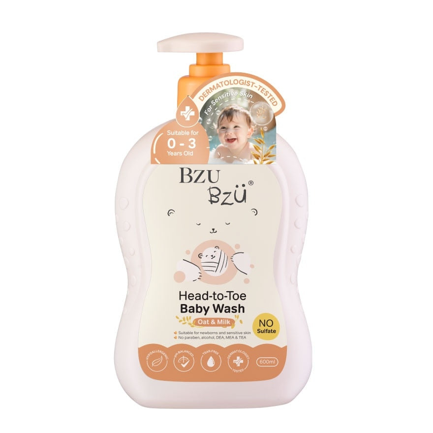 BzuBzu Head-To-Toe Baby Wash Oat+Milk