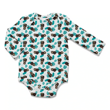 Load image into Gallery viewer, Chubby Phat Kisses -  Long Sleeve Rompers 100% GOTS Certified Organic Cotton