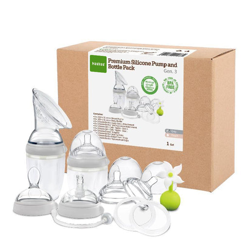Haakaa Premium Silicone Pump and Bottle Pack Gen.3