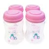 Lunavie Wide Neck Breastmilk Storage Bottles (6 Oz x 4 Bottles)
