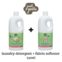 Load image into Gallery viewer, Just Gentle Laundry Detergent + Fabric Softener 750ml (Bundle)