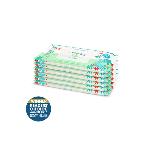 Offspring Baby Wipes 20ct 6-Pack
