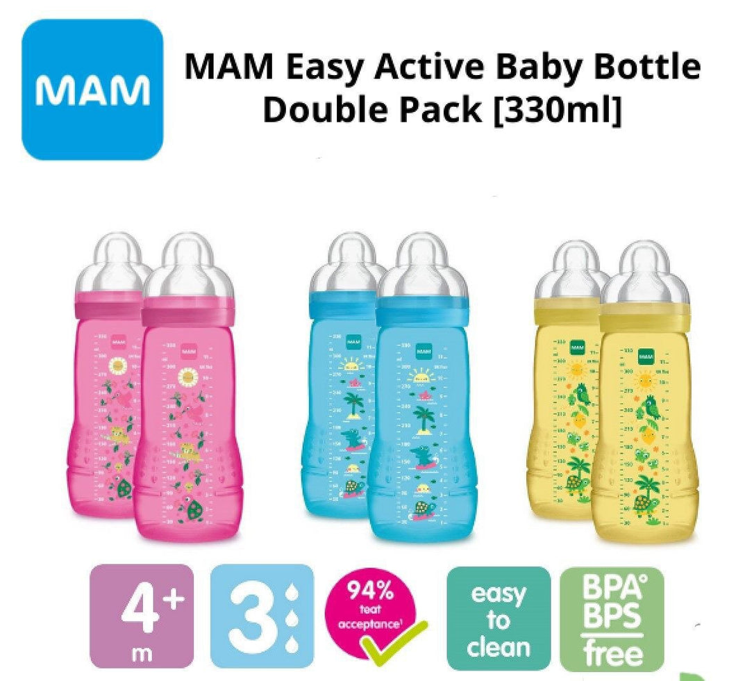 MAM Easy Start Anti Colic  Bottle 330ml  Twin Pack ( Teat Size 3)